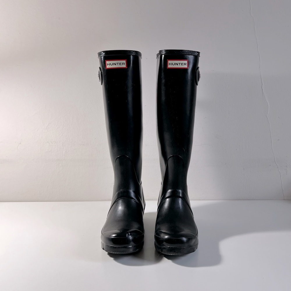 Women’s Tall Hunter Black Boots US Size 5 but fits 6-6.5